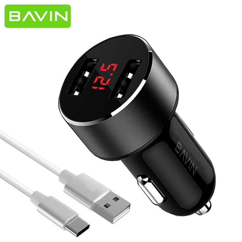 شارژر فندکی + کابل TYPE-C باوین (BAVIN) مدل PC373 شارژر فندکی + کابل TYPE-C باوین (BAVIN) مدل PC373